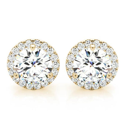 Lab Grown Diamond Halo Stud Earrings