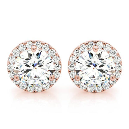 Lab Grown Diamond Halo Stud Earrings