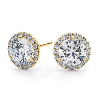 Lab Grown Diamond Halo Stud Earrings