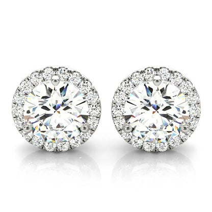 Lab Grown Diamond Halo Stud Earrings