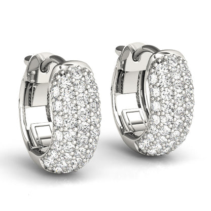 Diamond Encrusted Small Hoop Earrings