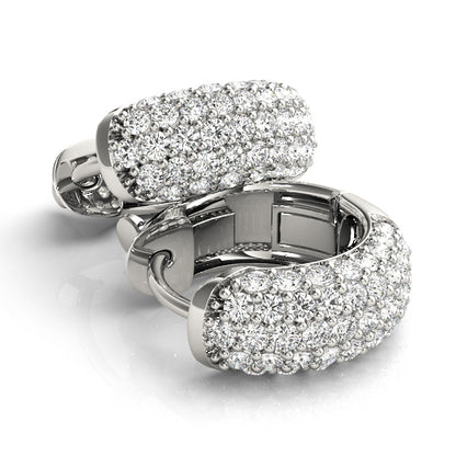 Diamond Encrusted Small Hoop Earrings
