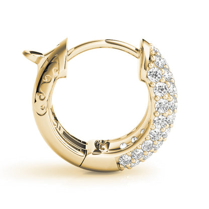Diamond Encrusted Small Hoop Earrings