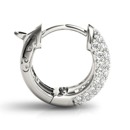 Diamond Encrusted Small Hoop Earrings