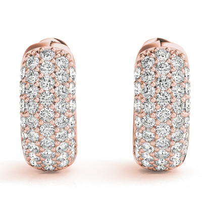 Diamond Encrusted Small Hoop Earrings