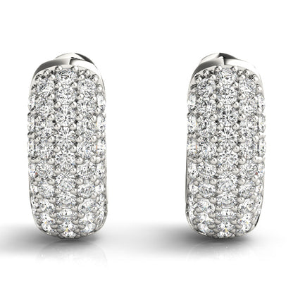 Diamond Encrusted Small Hoop Earrings