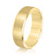 6MM 18K YG Mens' Wedding Band - Brushed with Beveled Edge - Size 13 (Deposit)