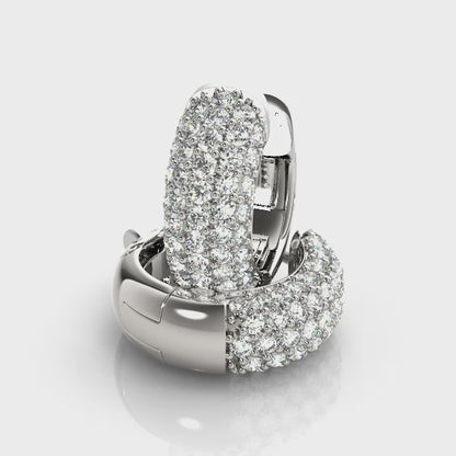 Diamond Encrusted Small Hoop Earrings