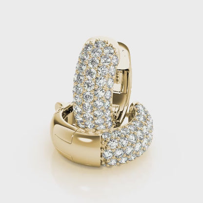 Diamond Encrusted Small Hoop Earrings