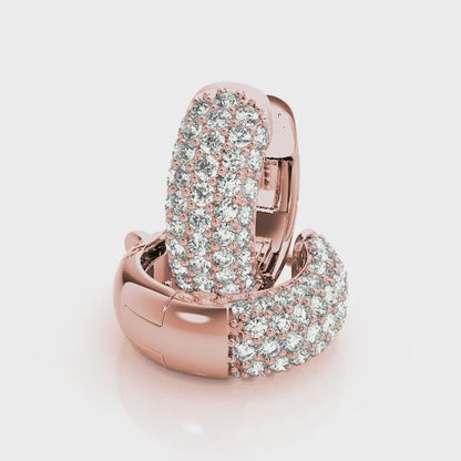 Diamond Encrusted Small Hoop Earrings